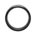 thumbnail image 4 of Mens Stainless Steel Black and Blue Carbon Fiber Wedding Band, 4 of 5