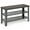 Silver and Brown, variant on Gymax 3-Tier Shoe Rack Industrial Shoe Bench with Storage Shelves for LivingRoom Grey