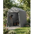 thumbnail image 1 of BeesClover Tente de Rangement Extérieure Robuste, Abri d'Auto Extérieur Portable Imperméable et Résistant aux UV, Unité de Rangement Extérieure, Portes à Glissière Enroulables et Évents, Abri de Garage Toutes Saisons pour Motocyclette, VTT, Vélo, Jardin, 1 of 7