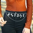 thumbnail image 3 of YUUZONE Women's Body Chain Belt Alloy and for Rhinestone Gothic Punk Waist Belt Adjustab, 3 of 18