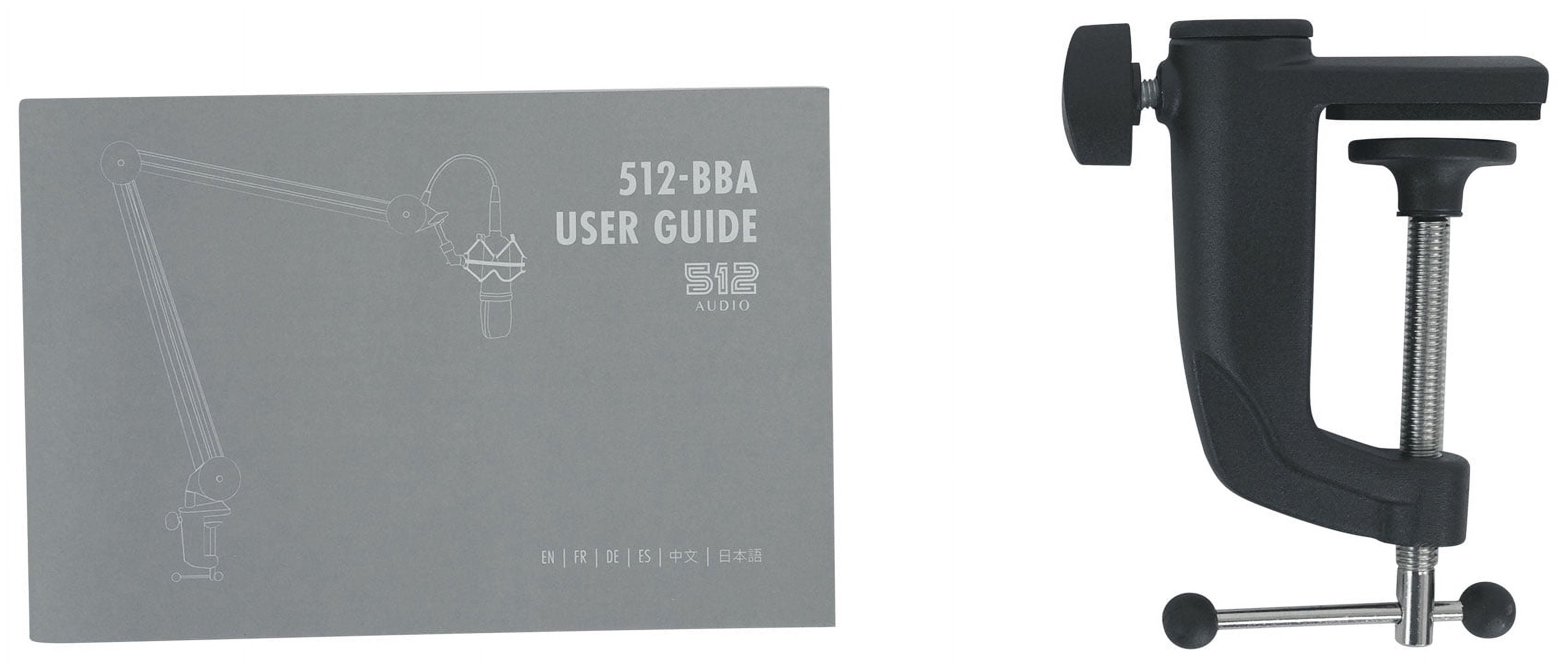 512 Audio by Warm Audio 512-BBA 31" Adjustable Microphone Boom Arm + RCM SR Mic