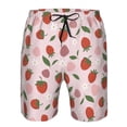 thumbnail image 4 of Kdxio Floral Strawberr Pattern Mens Casual Shorts - Drawstring Summer Beach Sports Shorts for Men, 4 of 9