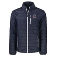 thumbnail image 2 of Men's Cutter & Buck  Navy Cleveland Guardians Big & Tall Rainier PrimaLoft- Eco Insulated Full-Zip Hoodie Puffer Jacket, 2 of 3