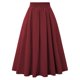 thumbnail image 2 of Falda, falda midi de corte A de mediados de siglo con cintura alta, 2 of 6