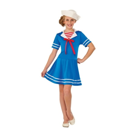 Sea Sweetie Navy Sailor Girl Retro Old Fashion Military Girls Dress Costume