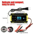 thumbnail image 3 of Welhome Car Battery Charger, 12V/8A 24V/4A Smart Automatic Battery Charger Maintainer Trickle Charger for Car Truck Motorcycle, Yellow, 3 of 7