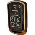thumbnail image 4 of Key Fob Cover Compatible with Toyota Sienna 2011-2020 6 Button Keychain Case Holder Protector,Black-gold, 4 of 6