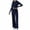 Dark Blue, variant on QSXADF Fall 2 Piece Sweatsuits Women Casual Tracksuit Set Solid Crew Neck Long Sleeve Drawstring Waist Pocket Pants Set Comfortable Women Fall Winter Outfits