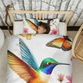 thumbnail image 3 of Hummingbird with Butterflies and Flowers Duvet Cover and Pillowcase Set for Single Bedding, Bedroom Accessories for Kids Teens, 3 of 5