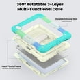 thumbnail image 3 of Dteck Full Body Protection Case for iPad Air 11 inch 2025/2024,Heavy Duty Protective Case 360° Rotating Kickstand with Screen Protector/Shoulder Strap/Pencil Holder for iPad Air 11" M3/M2,Rainbow/Mint, 3 of 8