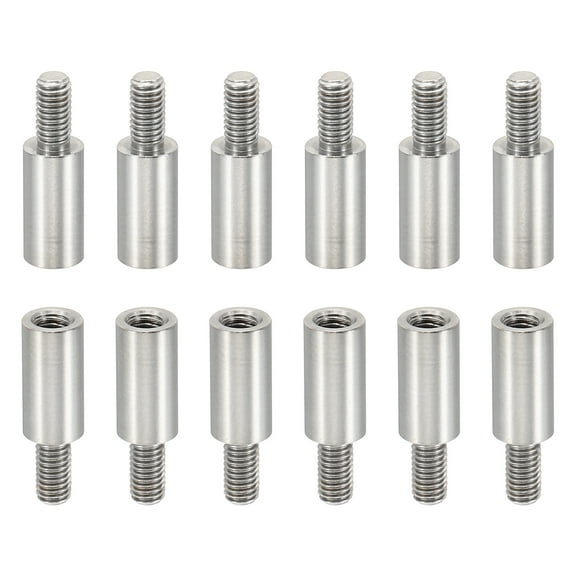 12pcs M3 Standoffs, M3 11 6mm Spacer Standoffs Steel Threaded Standoffs Screws 3mm ID 5mm OD Metric Male Female