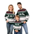 thumbnail image 2 of Oyang Family Christmas Sweater Crew Neck Reindeer Snowflakes Knitted Pullover for Women/Men/Kids, 2 of 8