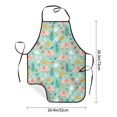 thumbnail image 4 of Naloa 1Pack Adjustable Bib Apron Waterdrop Resistant Cooking Kitchen Aprons for Women Men Chef, Elephant and Flowers Print, 4 of 5