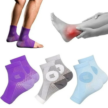 1Pair Neuropathy Socks Compression Sleeve For Ankle Swelling Pain Relief Sprain Neuropathy Nano Support Brace Women Men