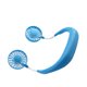thumbnail image 5 of Bewildely USB recargable Lazy Neck Hanging Style Dual Cooling Fan Travel Outdoor Indoor Wearable Neckband Fan Type1 NO1, 5 of 6