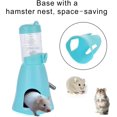 thumbnail image 3 of Botella de agua para hámster, botella de agua automática para mascotas pequeñas con base de contenedor de alimentos, botellas de alimentación de agua colgantes (80 ml, azul), 3 of 5