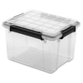 thumbnail image 4 of Sterilite 34 Qt Gasket Box, Stackable Plastic Storage Container with Lids, Black, 4 Pack, 4 of 11