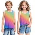 thumbnail image 7 of WRKEKC Girls Summer Tank Tops, Casual Tank for Girls, Toddler Kids Boys And Fashion Cute Gradient Print Soft Sleeveless Bottom Camisole, 7 of 7