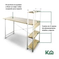 thumbnail image 3 of Escritorio de Computadora KingsHouse Repisas Beige Grande, 3 of 6