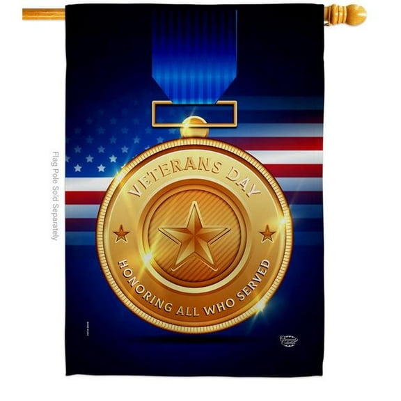Ornament Collection H192577-BO 28 x 40 in. Honor the Served House Flag with Armed Forces Veterans Double-Sided Decorative Vertical Flags Decoration Banner Garden Yard Gift