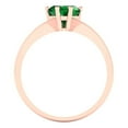 thumbnail image 4 of 1 ctw Solitaire Anniversary Ring for Women | Heart Cut Simulated Emerald | Hyperallergenic Solid 18K Rose Gold, 4 of 5