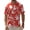 White Flower Red, variant on Men's Hawaiian Wrinkle Free Short Sleeve Button Down Tropical Floral Beach Vacation Shirt