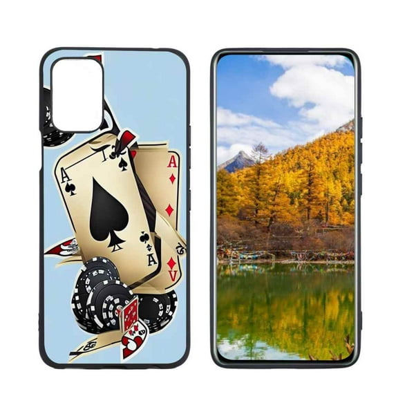 Cards-Casino-72 Phone Case, Degined for LG Q52 Case Men Women, Flexible Silicone Shockproof Case for LG Q52