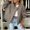 Grey, variant on Dpytoraw Women's Solid Color Zippered Hooded Sweater Cozy Long Sleeve Winter Jacket With Button Detail