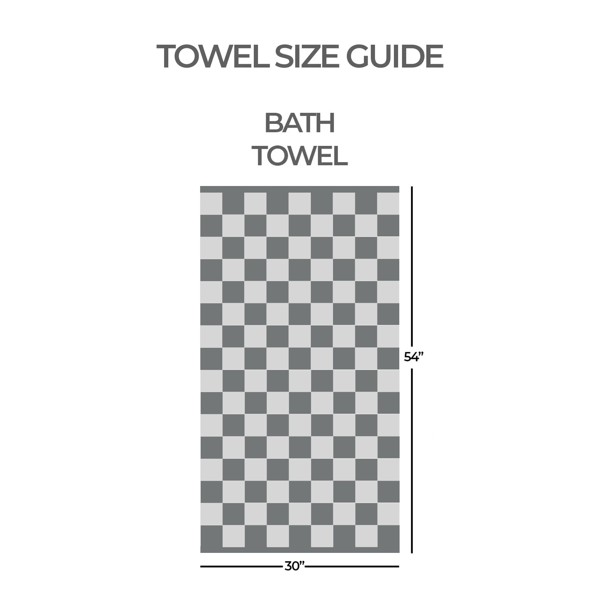 Mainstays Performance Checkered Bath Towel, 54" x 30", Soothing Grey