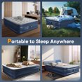 thumbnail image 6 of Air Mattress, Inflatable Airbed Blow Up Bed with Built-in Electric Pump, Storage Bag, Power Adapter, Portable Air Bed for Camping, Travelling or Guests, Queen Size 80"x60"x18", 6 of 9