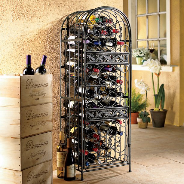 45Bottle Renaissance Wrought Iron Wine Jail