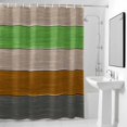 thumbnail image 2 of Farmhouse Shower Curtain, Gradient Color Geometric Beige Brown Gray Wood Grain Waterproof Shower Curtain Set with 12 Hooks Lightweight Bath Curtains Fabric Bathroom Decor 36x72 Inches, 2 of 9