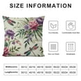 thumbnail image 5 of Creowell Spring Summer Flowers Pillow Covers 18X18 Inch Watercolor Purple Wisteria Dragonfly Floral Decorative Pillow Cases  Seasonal Throw Pillows Farmhouse Home Decor For Couch Cushion Outdoor, 5 of 5