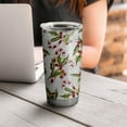 thumbnail image 4 of 20oz Tumblers White Christmas Candy Cane Pattern Stainless Steel Vacuum Insulated Double Wall Travel Tumbler Cups Mug with Lid and Straw,Cleaning Brush for Cold & Hot Drinks, 4 of 7