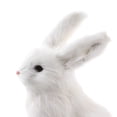 thumbnail image 3 of Regalo para niños de peluche de conejo agachado Sunnimix Blanco Juguete de conejo de simulación, 3 of 8