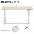 thumbnail image 3 of VIVO Electric 55" x 24" Sit Stand Desk, Light Wood Table Top, White Frame, 3 of 8
