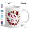 thumbnail image 2 of 1933 93rd Birthday Gifts for Women, Birthday Gifts for Women Turning 93 years old, 93rd Bday Gifts Ideas, Mothers Day Christmas Gifts for Mom, Grandma, Aunt, Wife, Sister, 93 Years Loved Mug, 2 of 7