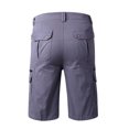 thumbnail image 5 of Abcnature Men's Athletic Shorts, Sports Gym Running Short Pants, Fashion Men's Pocket Zipper Buttons Solid Leisure Time Tooling Shorts, Cargo Casual Hiking Shorts Purple 3XL, 5 of 5