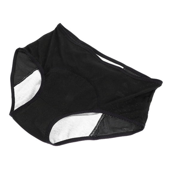 MUSEYA 1Pack Black Menstrual Briefs for Women with Leak Proof Feature