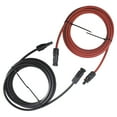 thumbnail image 6 of EPOTOOR New 1 Pair 15ft Solar Panel Extension Cable Wire Connector Black + Red 10 AWG, 6 of 6