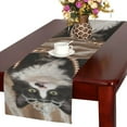 thumbnail image 1 of BSDHOME Princesse Smoking Chaton en Tiare et Perles Chemin de Table 16x72 Pouces, 1 of 4