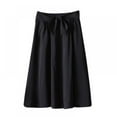 thumbnail image 1 of Jupe Midi Plissée à Taille Haute Décontractée pour Femmes, 1 of 5
