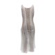 thumbnail image 2 of VISgogo Vestido de mujer, sin mangas, recortado, adelgazante, informal, para fiesta de club, verano, vestido con dobladillo con volantes VISgogo moda, 2 of 3