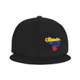 thumbnail image 3 of DouZhe Flat Brim Cap Snapback Hat, Venezuela Map Flag Prints Adjustable Black Adult Baseball Cap, 3 of 6