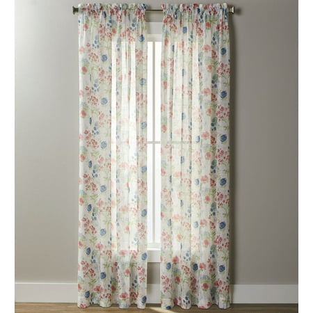 Better Homes And Gardens Tranquil Floral Sheer Curtain Panel