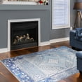 thumbnail image 1 of Oriental Medallion Geometric Indoor Area Rug or Runner, 5'7" X 8'9", Dark Blue by Blue Nile Mills, 1 of 8