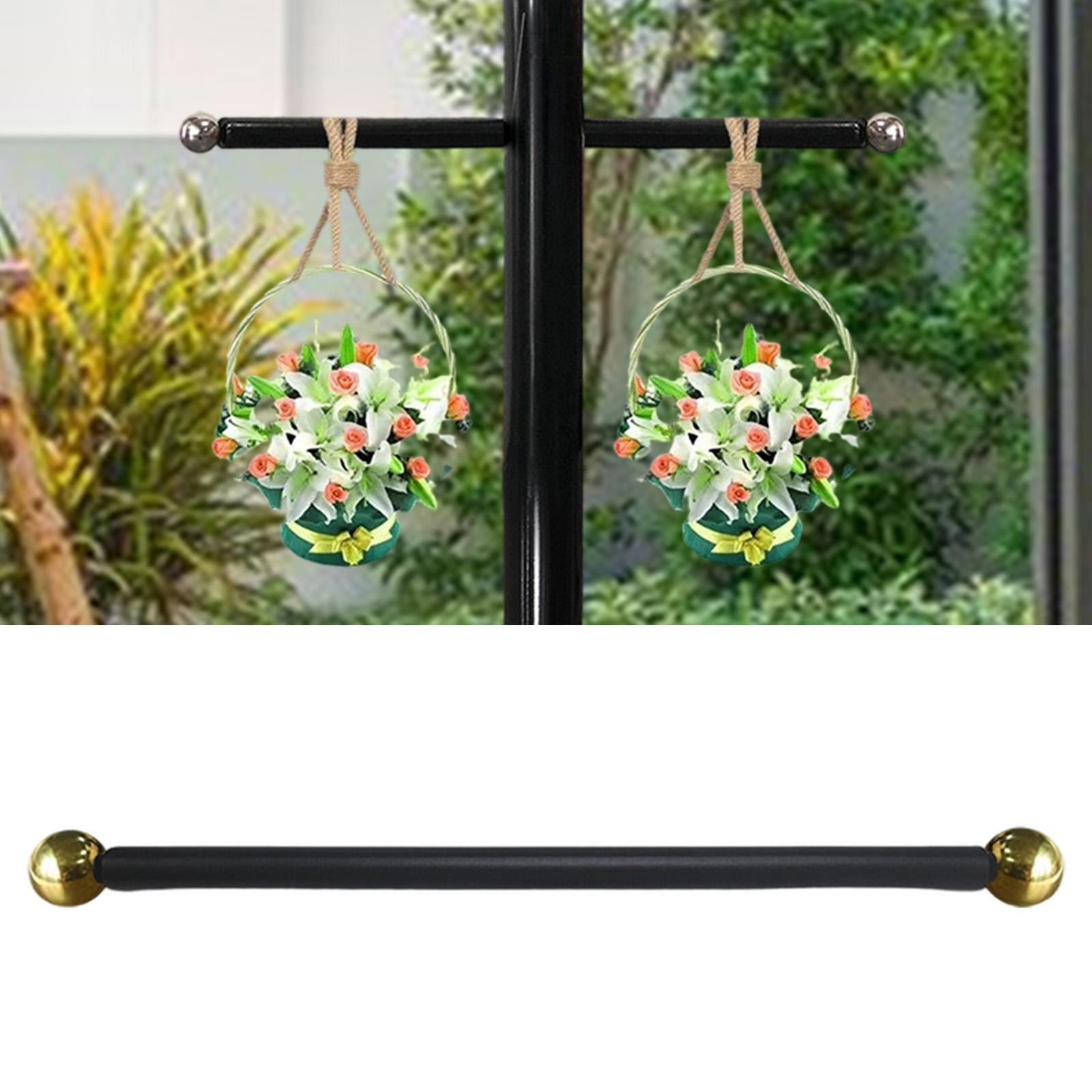 Zxpjkyu Flag Holder Replacement Arm Street Light Part for Hanging Sign Outdoor Lamp Post 56cm gold ball