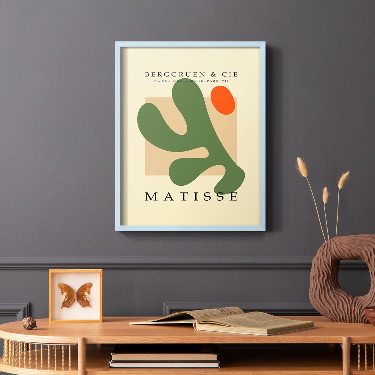 Matisse CCCXLI in Blue Solid Wood 8 x 10 Framed Print
