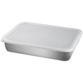 thumbnail image 1 of Stainless Steel Baking Tray with Rack for Easy Baking and Storage Silver 12.5 x 10.5 Inches, 1 of 5