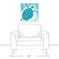 thumbnail image 3 of Creative Products Abstract Blue Sea Turtle 20x20 Canvas Wall Art, 3 of 5